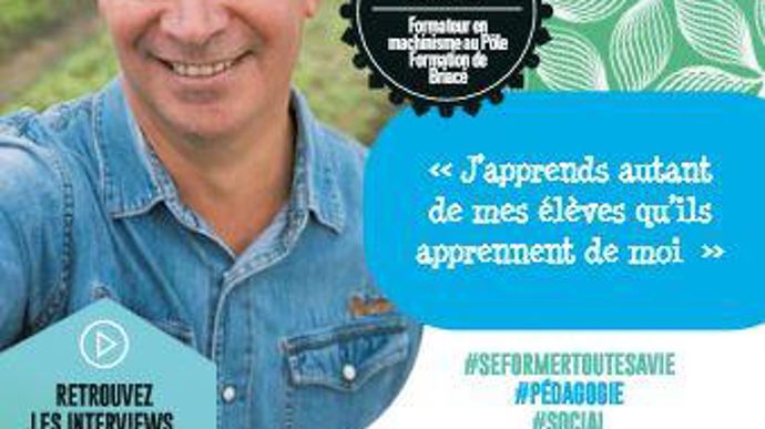 Vincent Choimet, formateur en machinisme au pôle formation de Briacé.